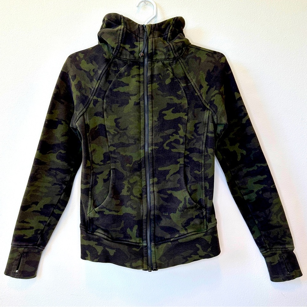 Lululemon Scuba Full-Zip Hoodie, Camo, Size 2